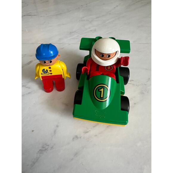 Duplo Lego Race Car Driver Mechanic 4555 Indy Replacement - Picture 1 of 5
